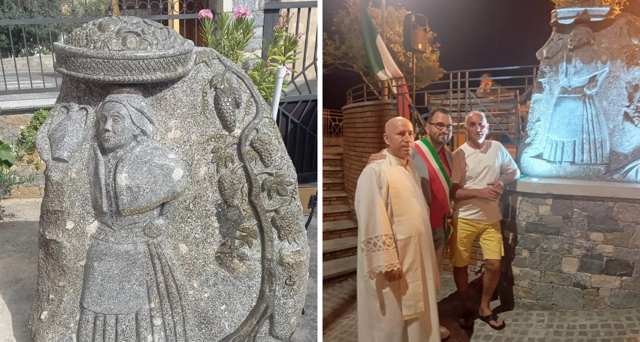 Petilia, inaugurata\u00A0la scultura di Luciano Garofalo: un inno alla forza femminile e alla tradizione calabrese\n