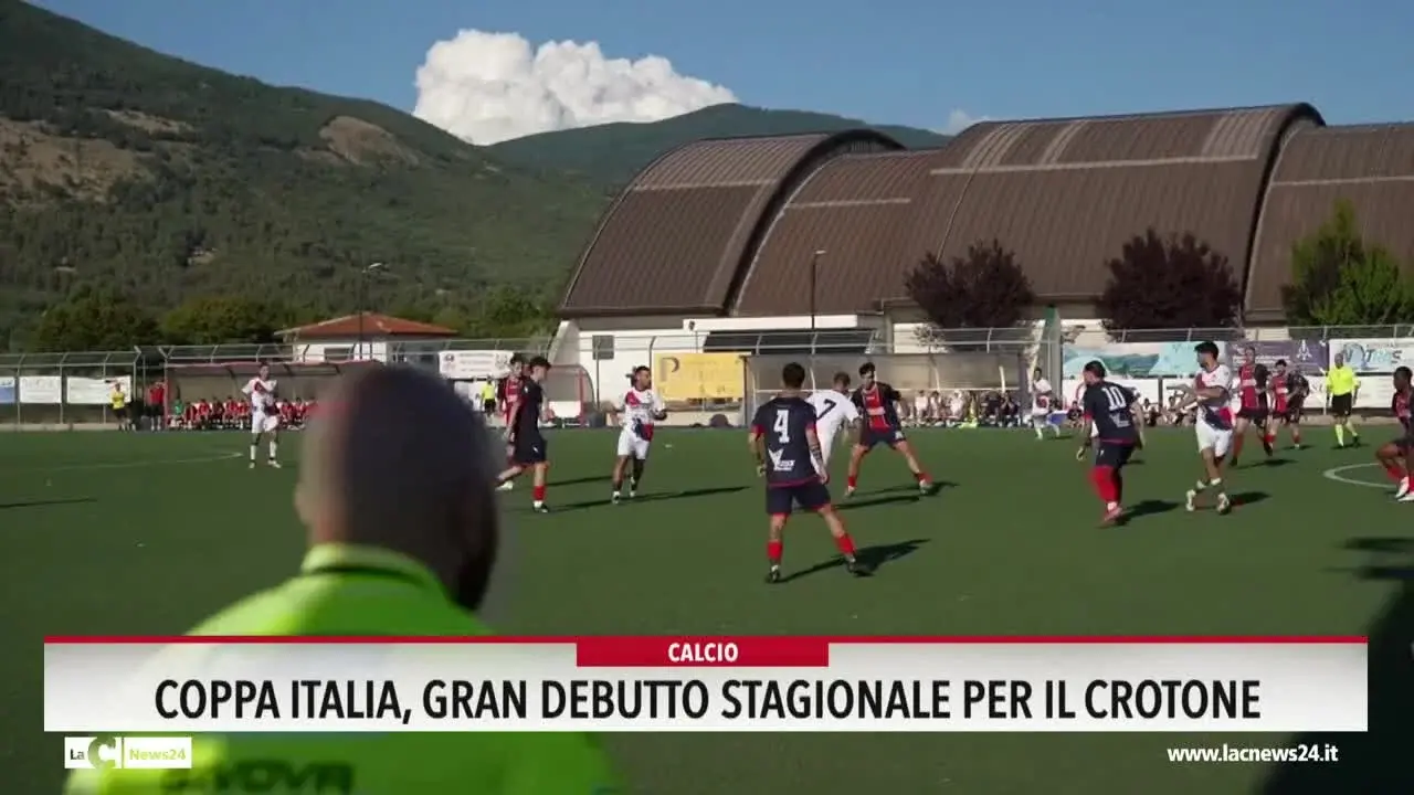 Coppa Italia, gran debutto stagionale per il Crotone