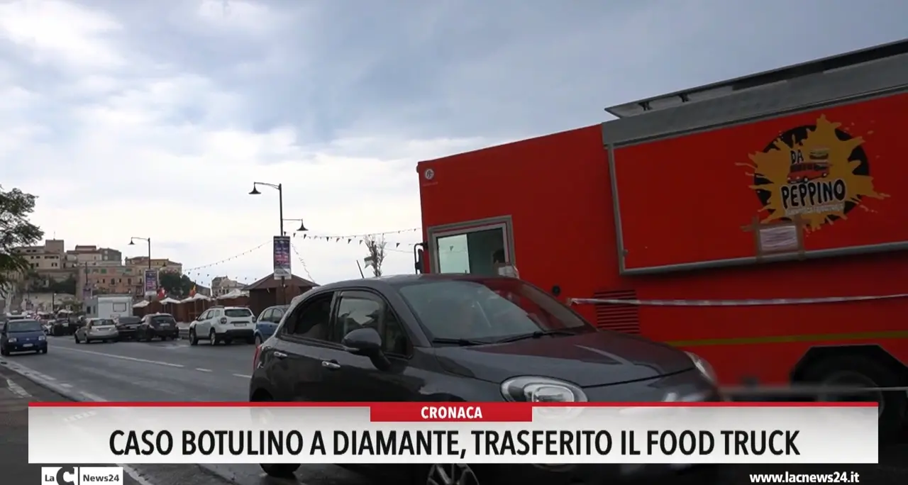 Caso botulino, a Diamante trasferito il food truck