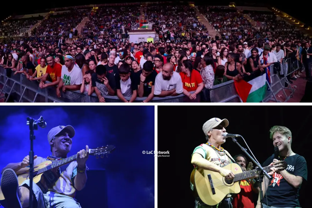 Manu Chao infiamma l’anfiteatro di Acri con l’Ultra Acustico Live: sorpresa finale di Alfa sul palco\n