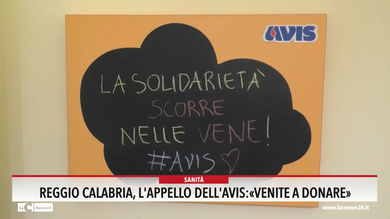 Reggio, l'appello dell'Avis: \"Venite a donare\"