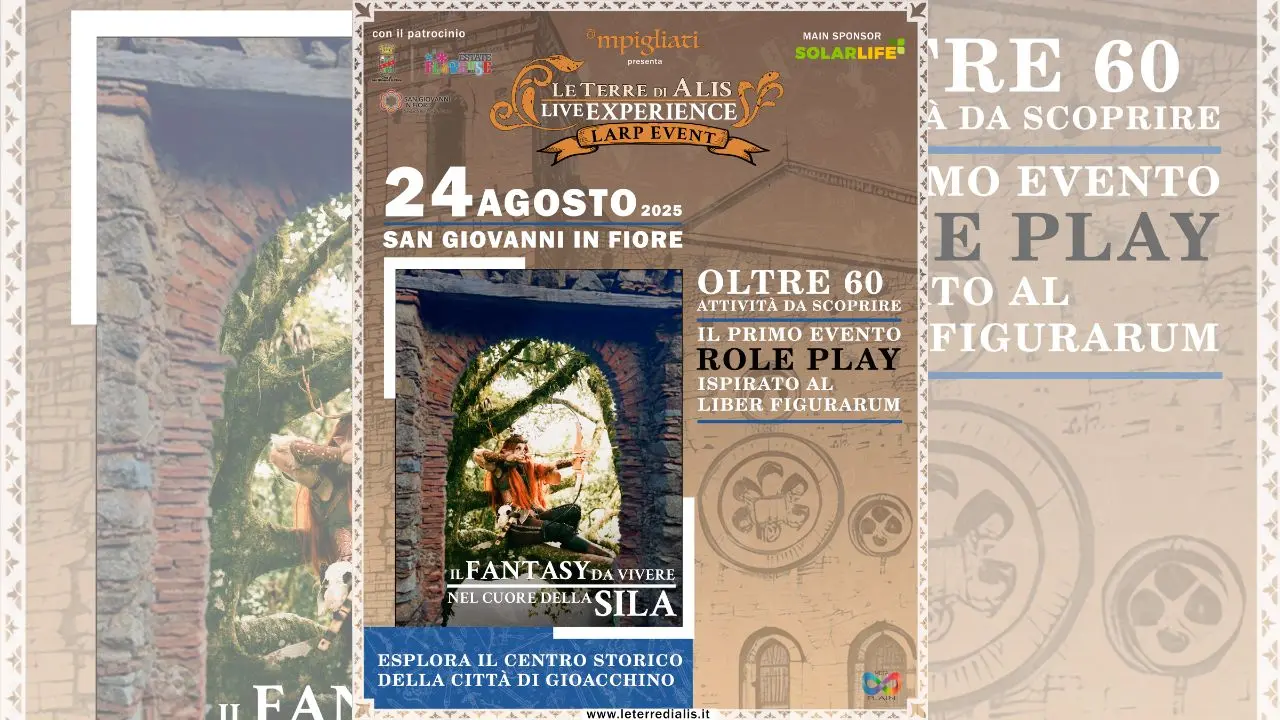 A San Giovanni in Fiore sale l’attesa per Le Terre di Alis, l’evento fantasy-medievale ispirato a Gioacchino da Fiore
