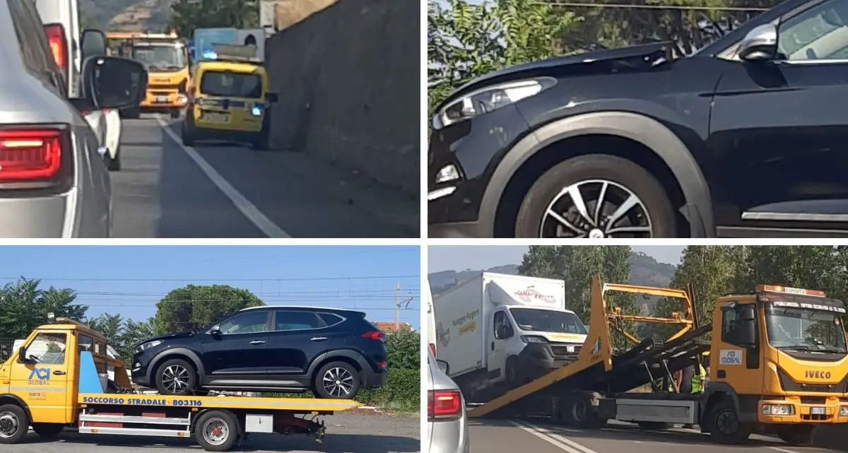 Incidente a Fuscaldo: scontro tra un SUV e un camioncino\u00A0sulla Statale 18
