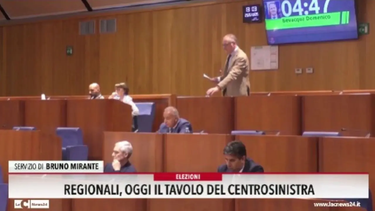 Regionali, oggi il tavolo del centrosinistra