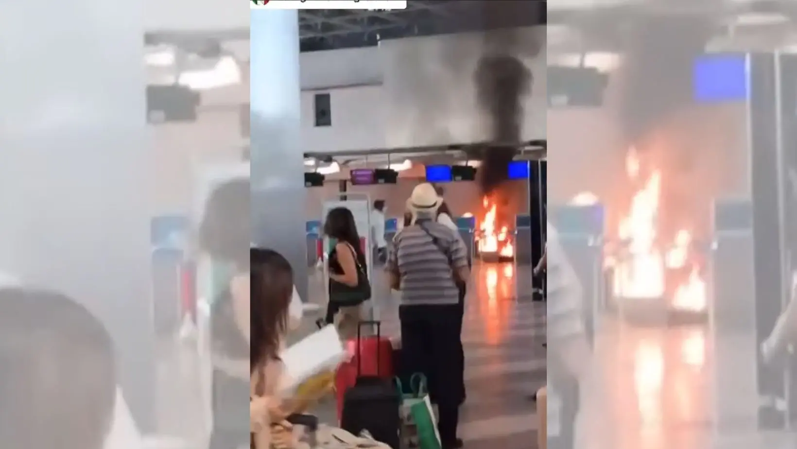 Panico a Malpensa, giovane appicca il fuoco e prende a martellate il banco del check-in. Evacuato il Terminal 1\n