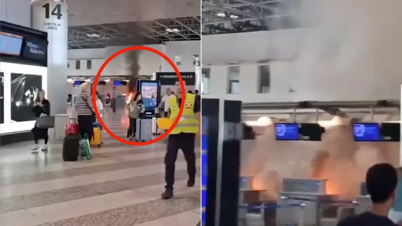 Dà in escandescenze e appicca un incendio a Malpensa, bloccato\n