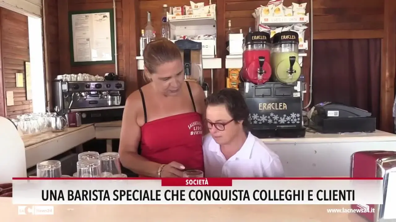 Una barista speciale che conquista colleghi e clienti