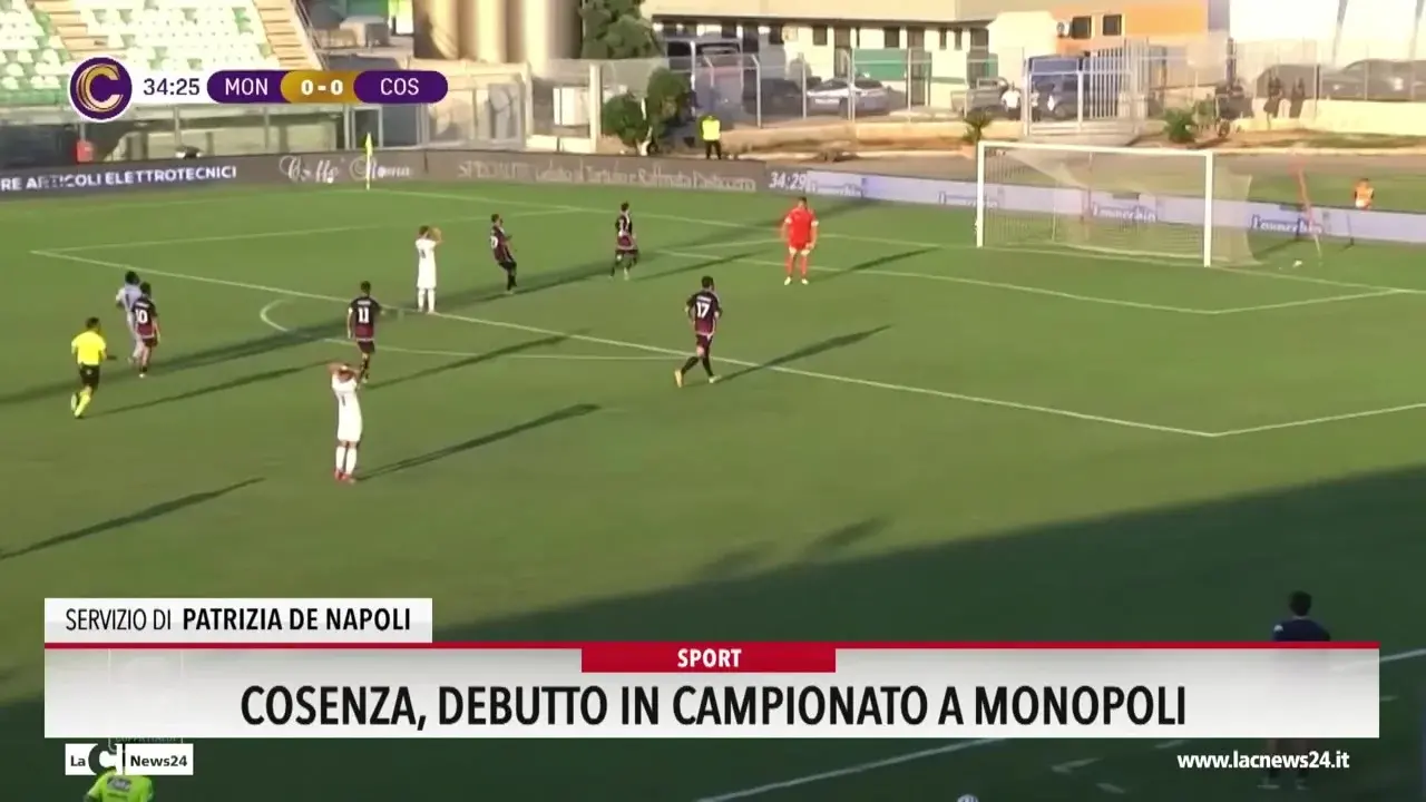 Cosenza, debutto in campionato a Monopoli