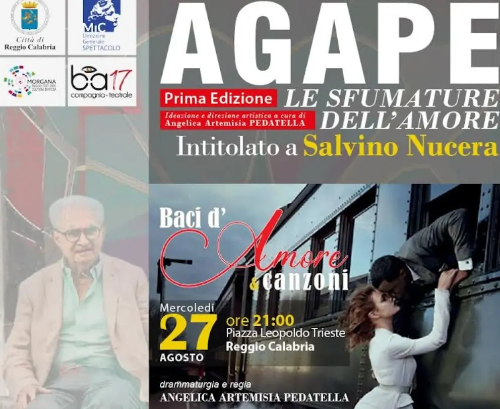 Baci d’amore e canzoni, all’anfiteatro di piazza Trieste a Reggio la commedia musicale della compagnia BA17\n