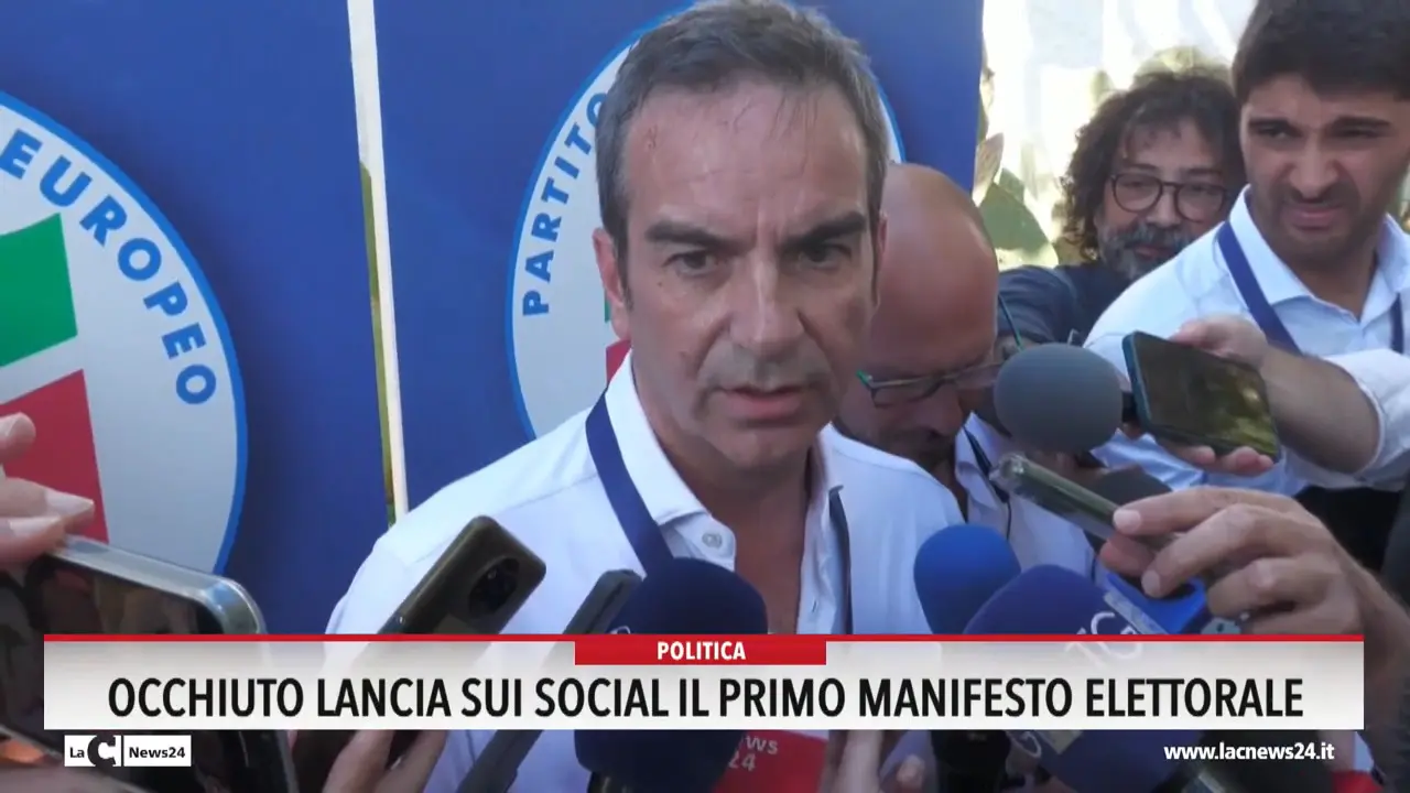Occhiuto lancia sui social il primo manifesto elettorale