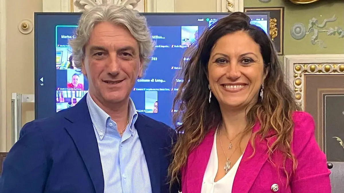 Il sindaco di Cetraro Giuseppe Aieta e la presidente della provincia di Cosenza Rosaria Succurro