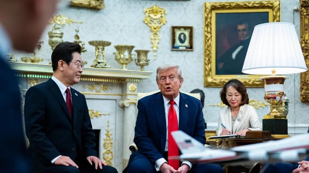 Donald Trump e Lee Jae Myung (Pool/ABACA) , Pool/ABACA