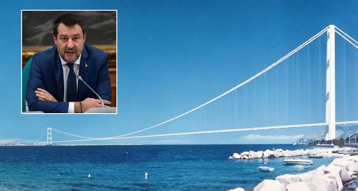 Ponte sullo Stretto, Salvini: «Presto la posa della prima pietra, l’opera incrementerà il Pil e rilancerà i porti del Sud»