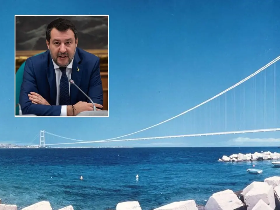 Ponte sullo Stretto, Salvini: «Presto la posa della prima pietra, l’opera incrementerà il Pil e rilancerà i porti del Sud»