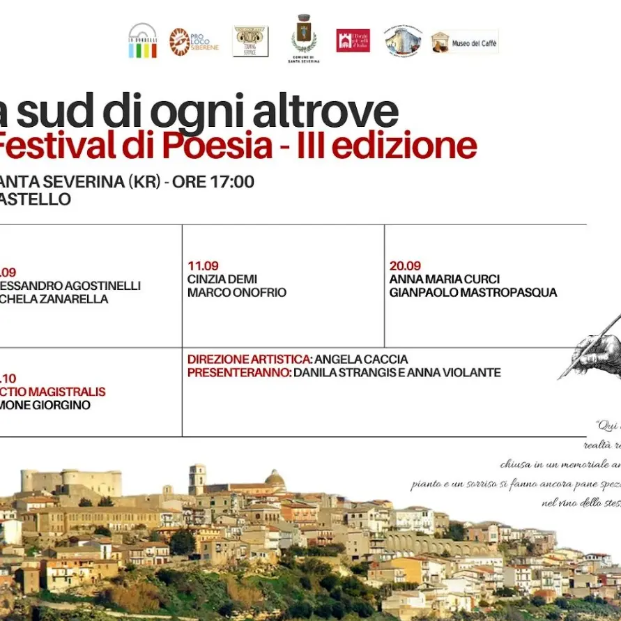 A Sud di ogni altrove: al via la terza edizione del Festival di poesia a Santa Severina\n