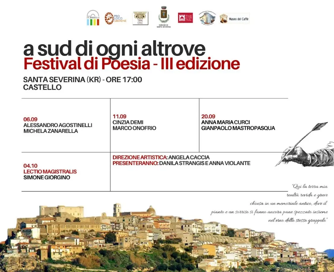 A Sud di ogni altrove: al via la terza edizione del Festival di poesia a Santa Severina\n