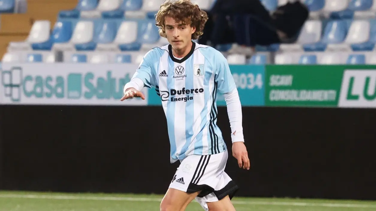 Jacopo Lipani con la maglia della Virtus Entella