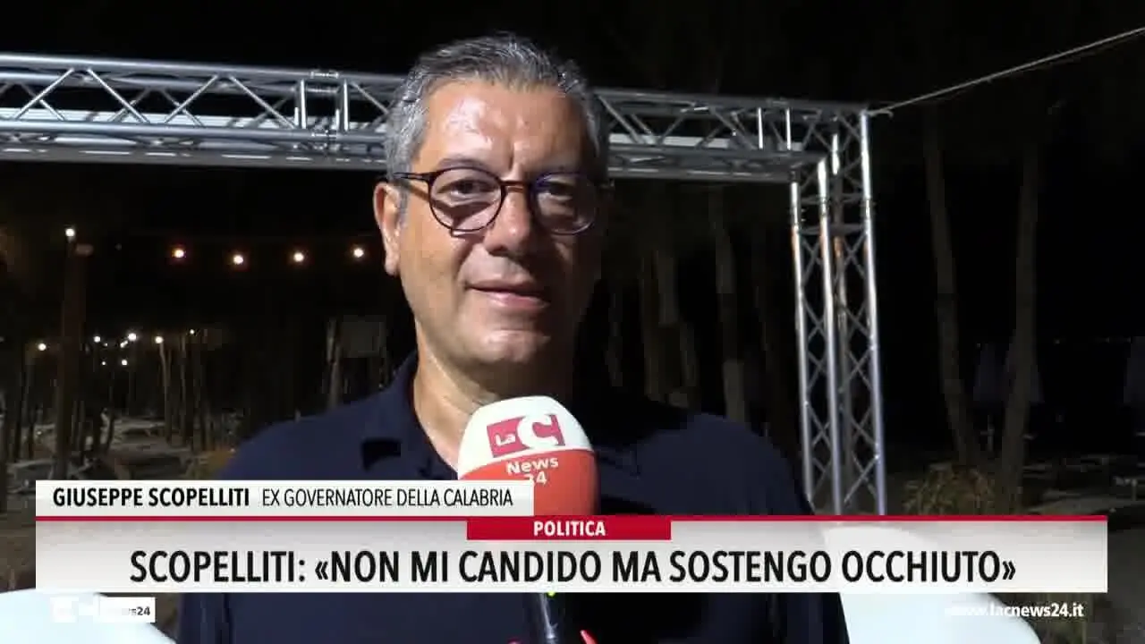 Regionali, Scopelliti: «Non mi candido ma sostengo occhiuto»