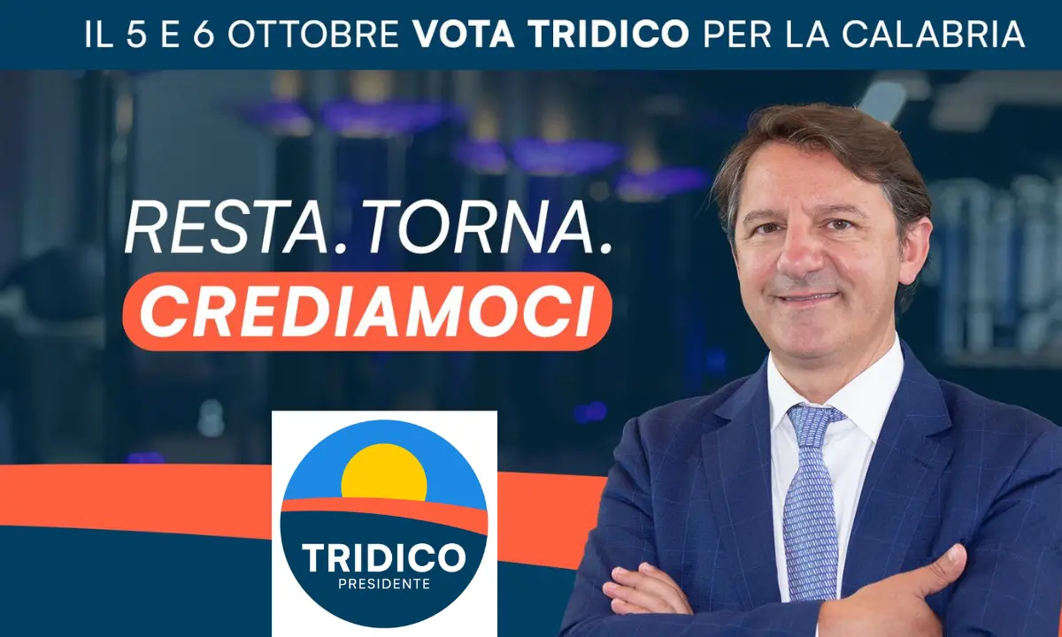 Tridico presenta la lista “Resta Torna Crediamoci”