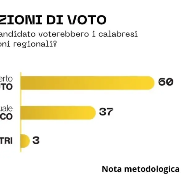 Elezioni, sondaggio commissionato dal centrodestra dà Occhiuto al 60%.\u00A0Esplode la polemica,\u00A0Tavernise (M5s): «Solo propaganda»\n