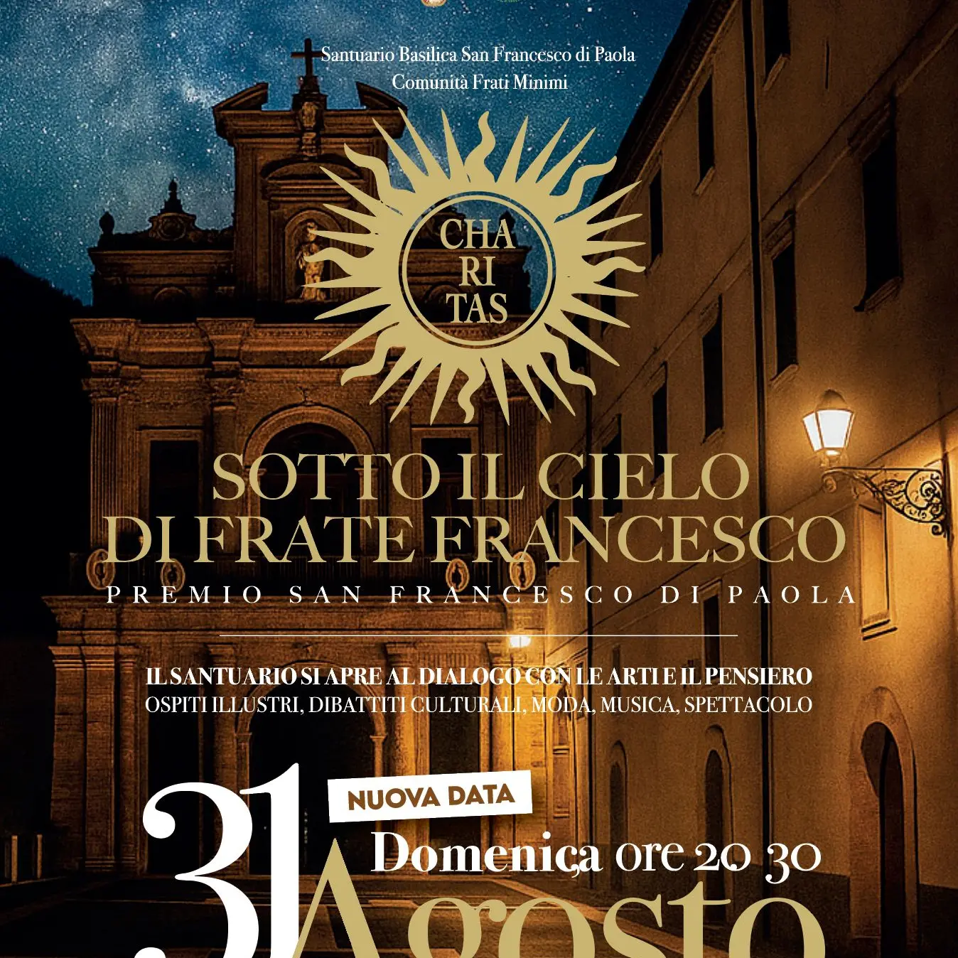 Paola, rinviato a domenica l’evento “Sotto il cielo di Frate Francesco” a causa del maltempo