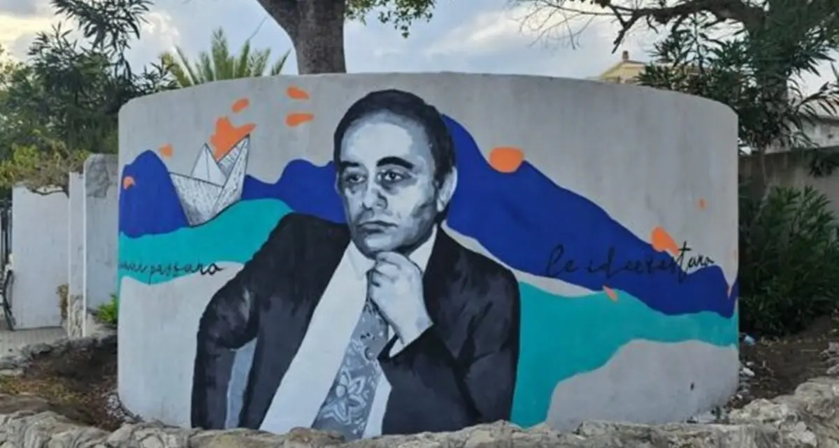 Arte,\u00A0memoria e legalità:\u00A0a Palizzi il giudice Antonino Scopelliti rivive nel nuovo murale di Tania Azzar