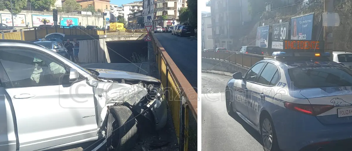 Cosenza, sottopassaggio chiuso per incidente