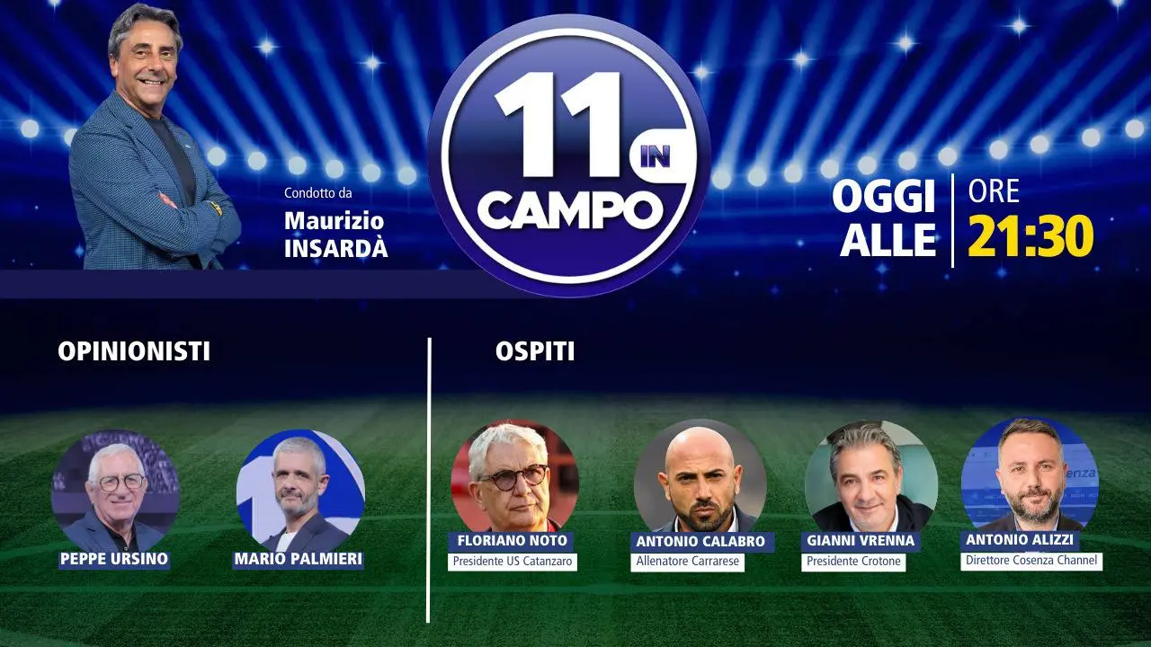 “11 in campo”, Floriano Noto e Gianni Vrenna ospiti della seconda puntata su LaC Tv\n