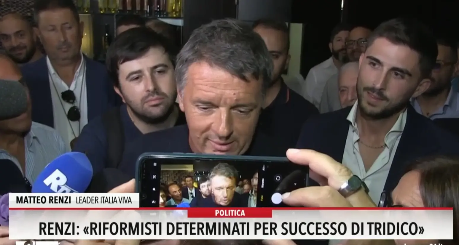 Renzi: «Riformisti determinati per successo di Tridico»
