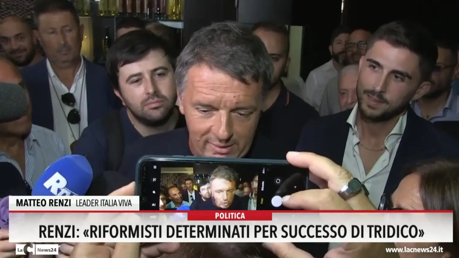 Renzi: «Riformisti determinati per successo di Tridico»