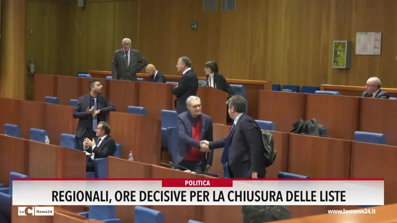 Regionali, ore decisive per la chiusura delle liste