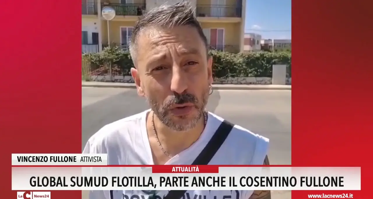 Global Sumud Flotilla, parte anche il cosentino Fullone