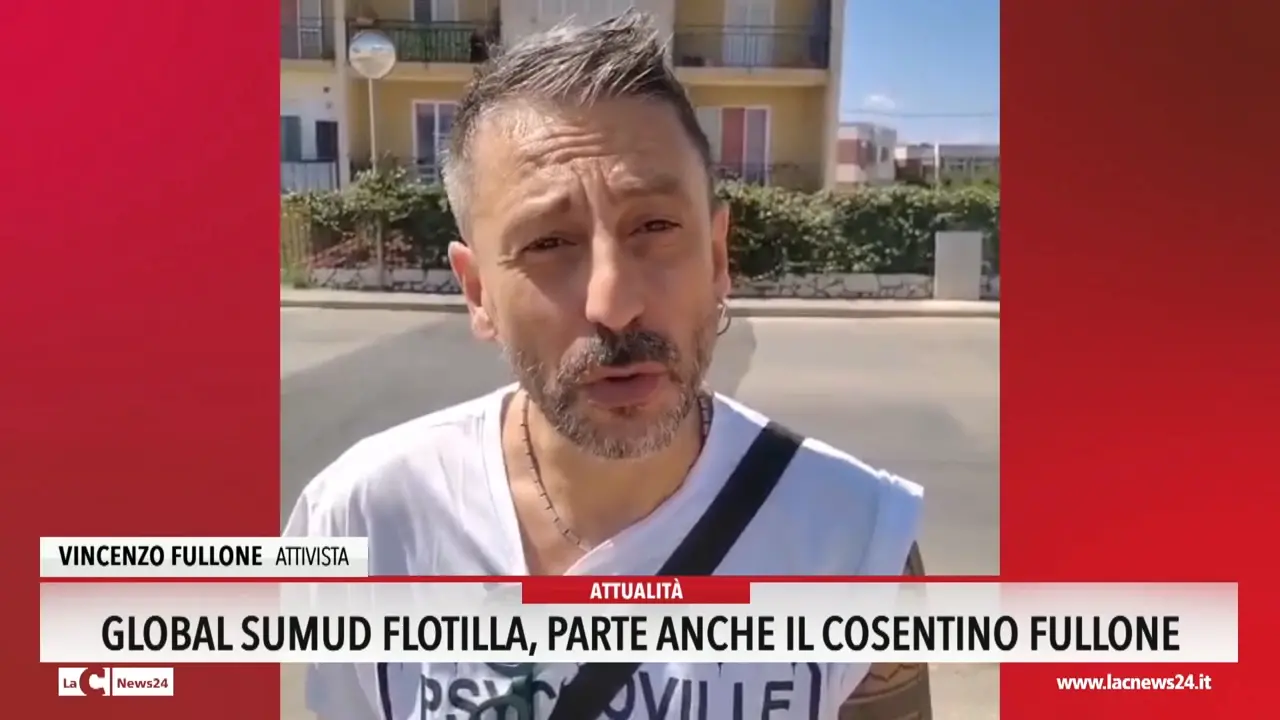 Global Sumud Flotilla, parte anche il cosentino Fullone