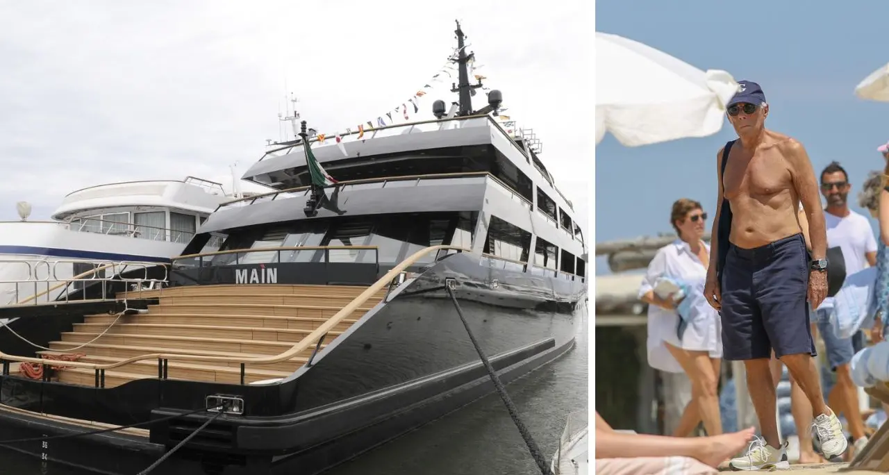 Giorgio Armani e il suo amore per il mare della Calabria: per anni il suo mega yacht avvistato a Vibo e Le Castella\n