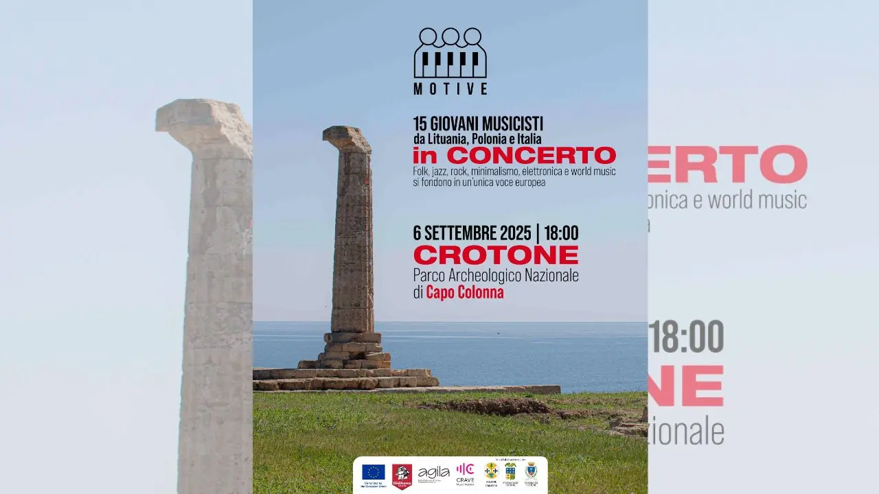 Giovani musicisti europei\u00A0a Capo Colonna per il concerto finale del progetto\u00A0“Motive –\u00A0Music for Inclusion”\n