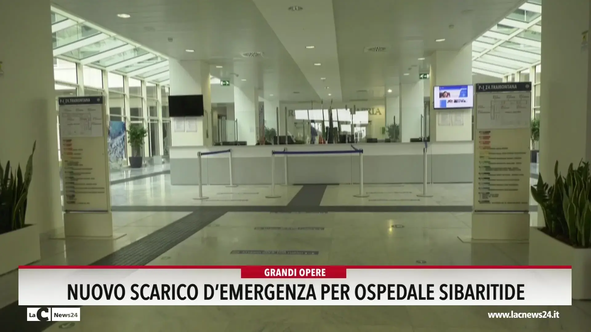 Nuovo scarico d'emergenza per ospedale sibaritide