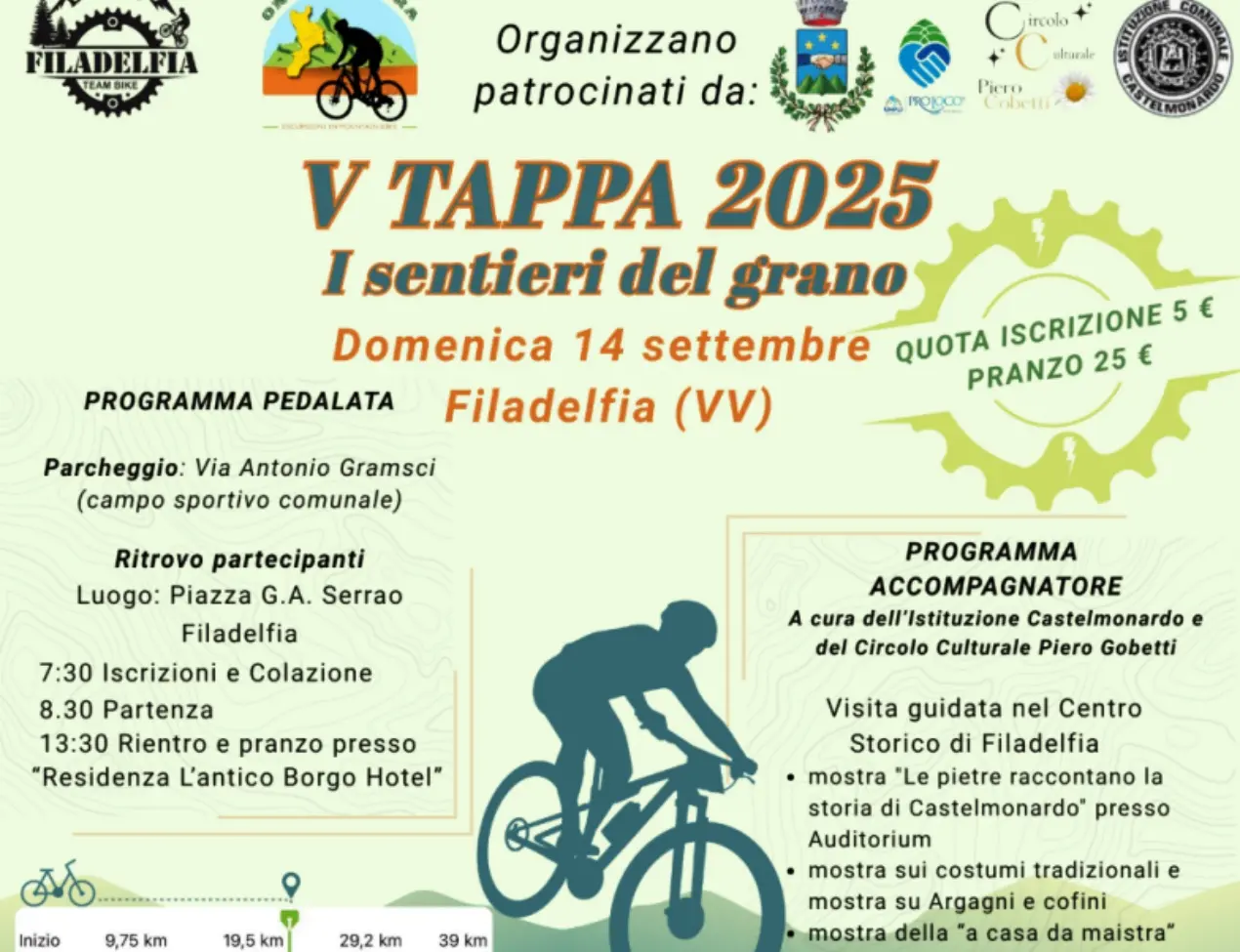 In sella alle bici alla scoperta dei sentieri del grano: parte da Filadelfia la manifestazione cicloturistica\n