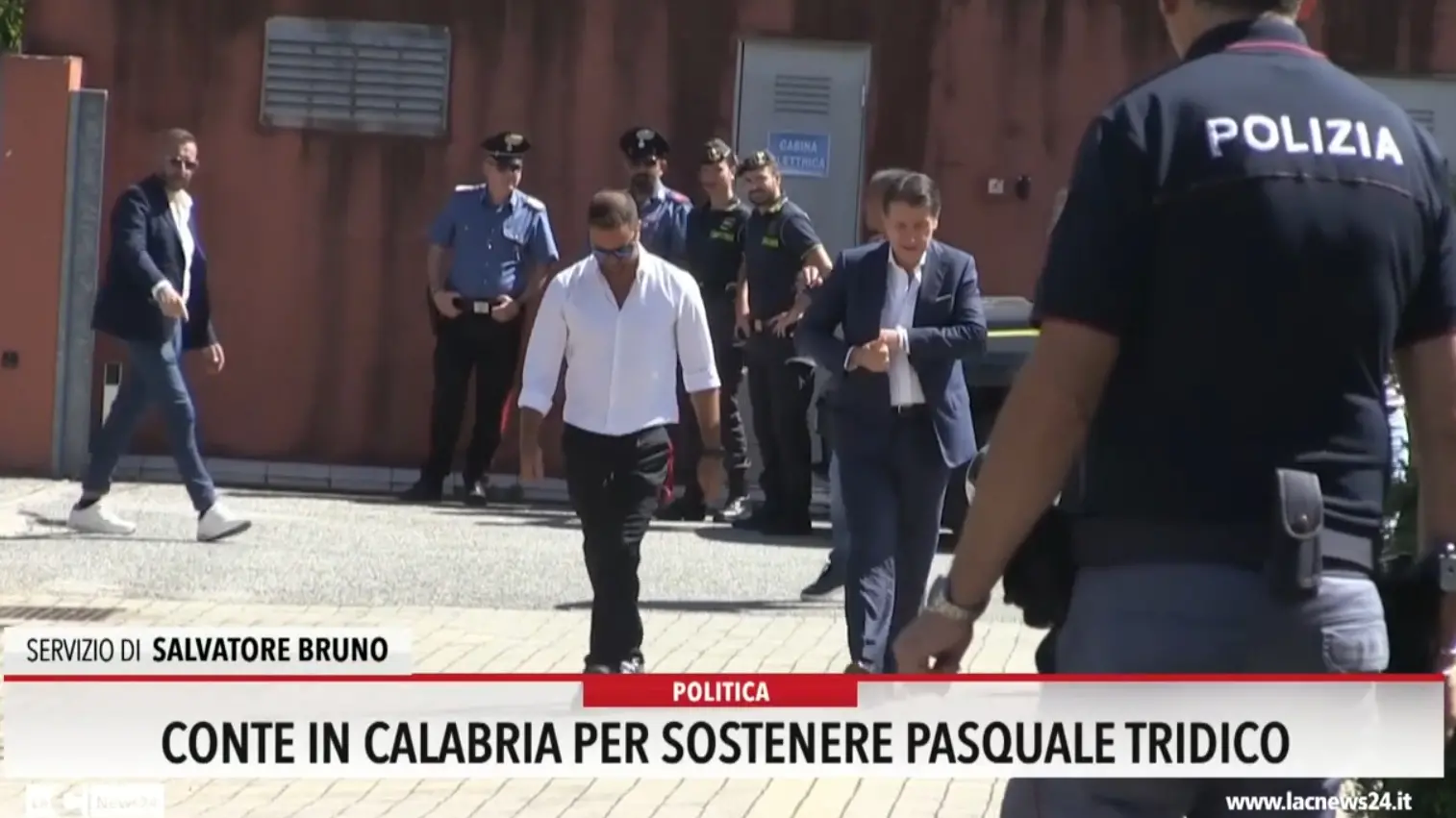 Conte in Calabria per sostenere Pasquale Tridico
