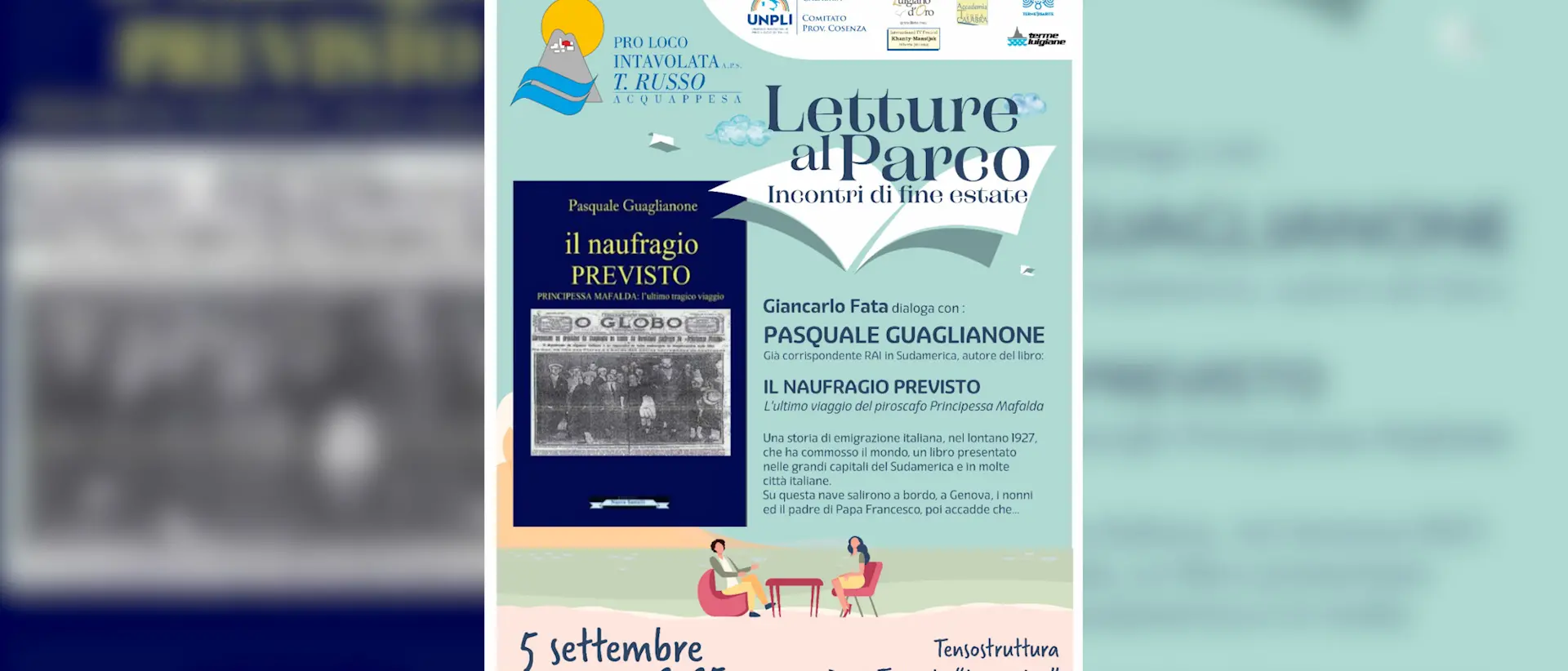 \"Letture al Parco...incontri di fine estate\": al via la rassegna culturale ad Acquappesa\n
