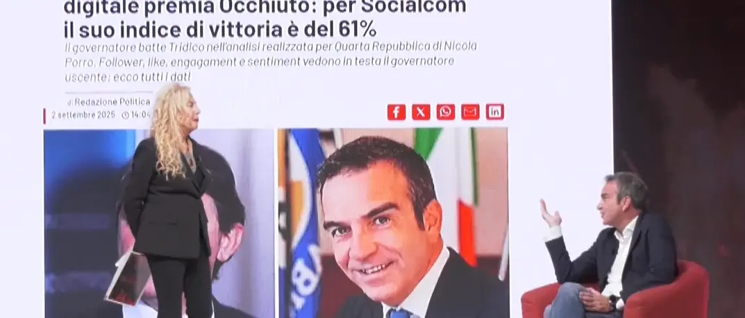 L’intervento al cuore, l’inchiesta e poi le dimissioni, Occhiuto si confessa a Perfidia. «Ho dato tutto alla Calabria. Ora si riparte»\n