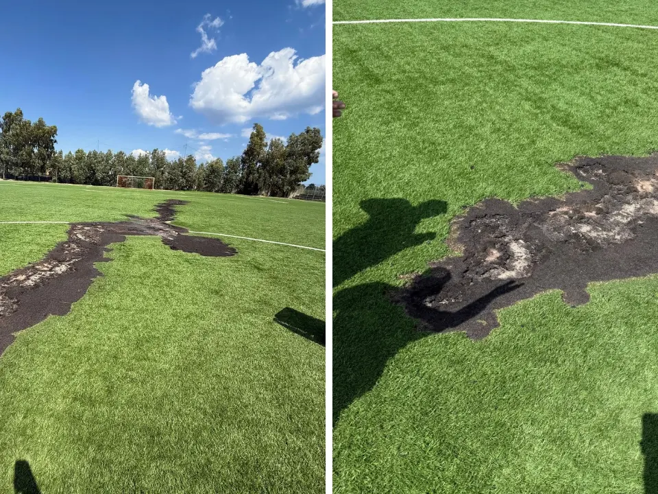 Ardore, atto vandalico allo stadio: bruciato il manto sintetico di ultima generazione