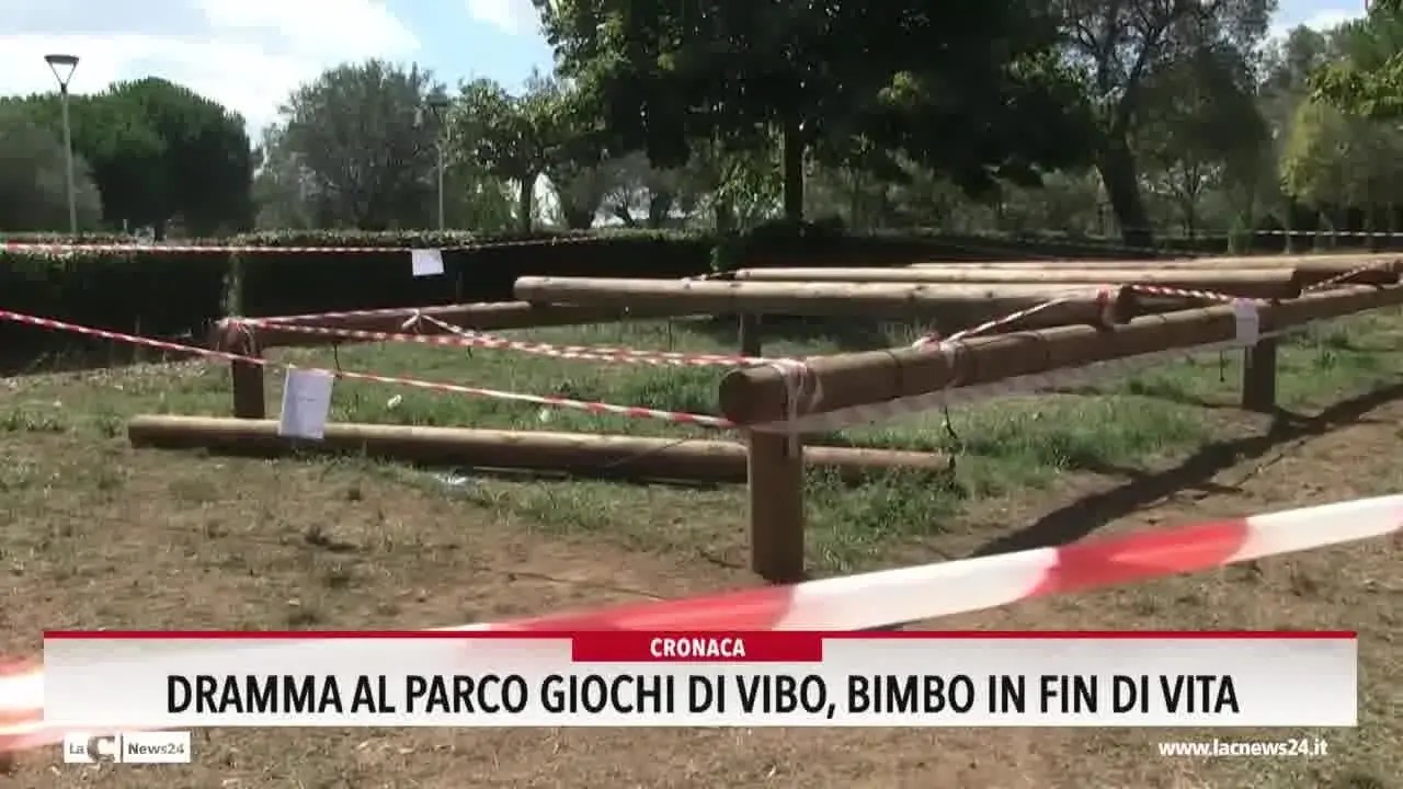 Dramma al parco giochi di Vibo: bimbo in fin di vita
