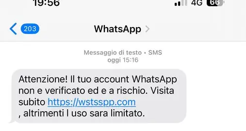 Nuova truffa WhatsApp: sms ingannevoli minacciano il blocco account, l’allarme della Polizia di Stato\n