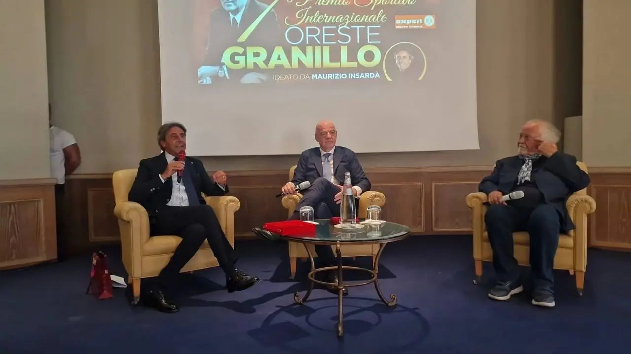 Reggio, il presidente Infantino al Premio Granillo: «Un onore tornare nella terra delle mie origini»\n