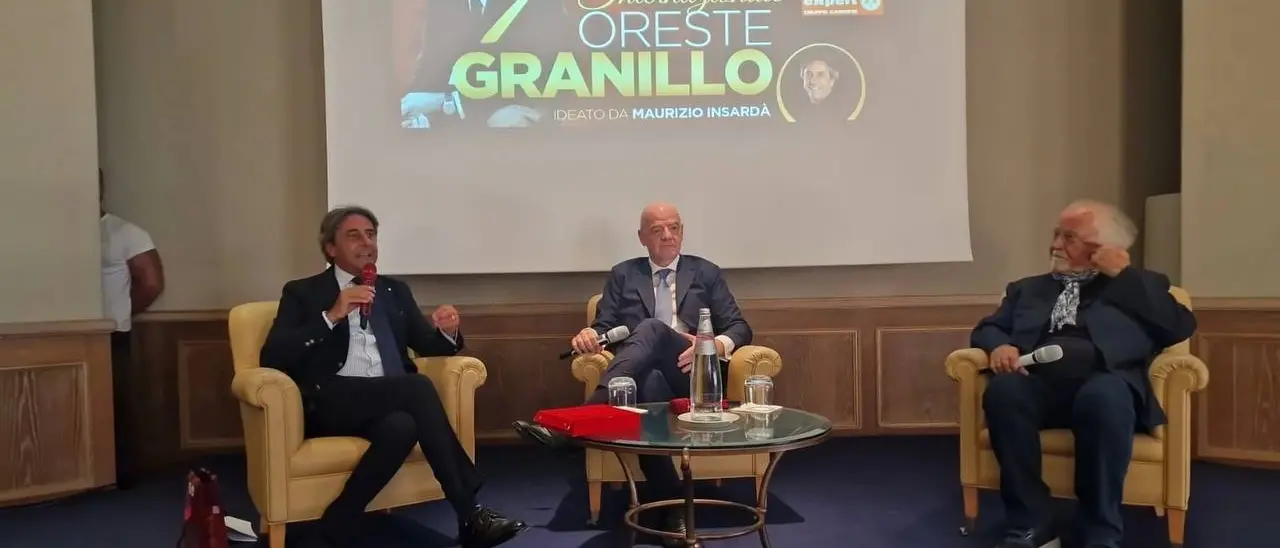 Reggio, il presidente Infantino al Premio Granillo: «Un onore tornare nella terra delle mie origini»\n