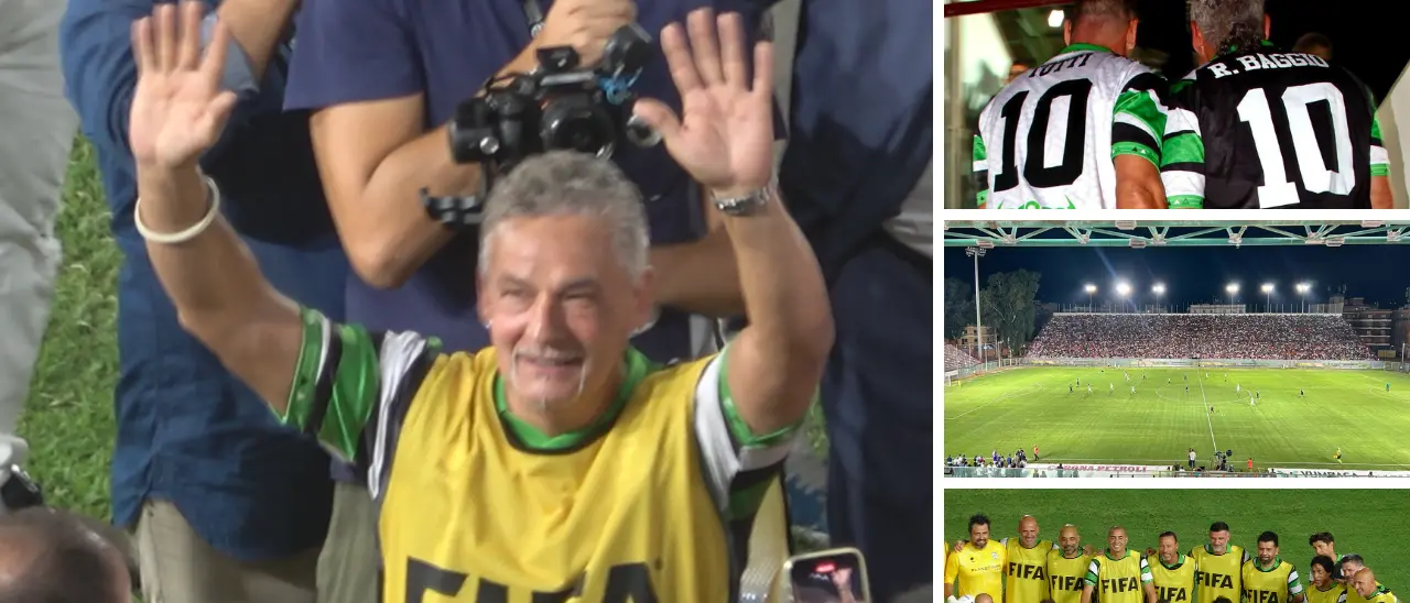 Operazione Nostalgia a Reggio:\u00A0Granillo gremito per Baggio, Totti e le leggende della Serie A\n