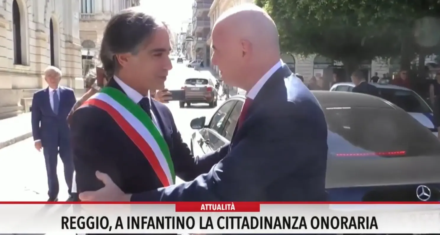 Reggio, a Infantino la cittadinanza onoraria