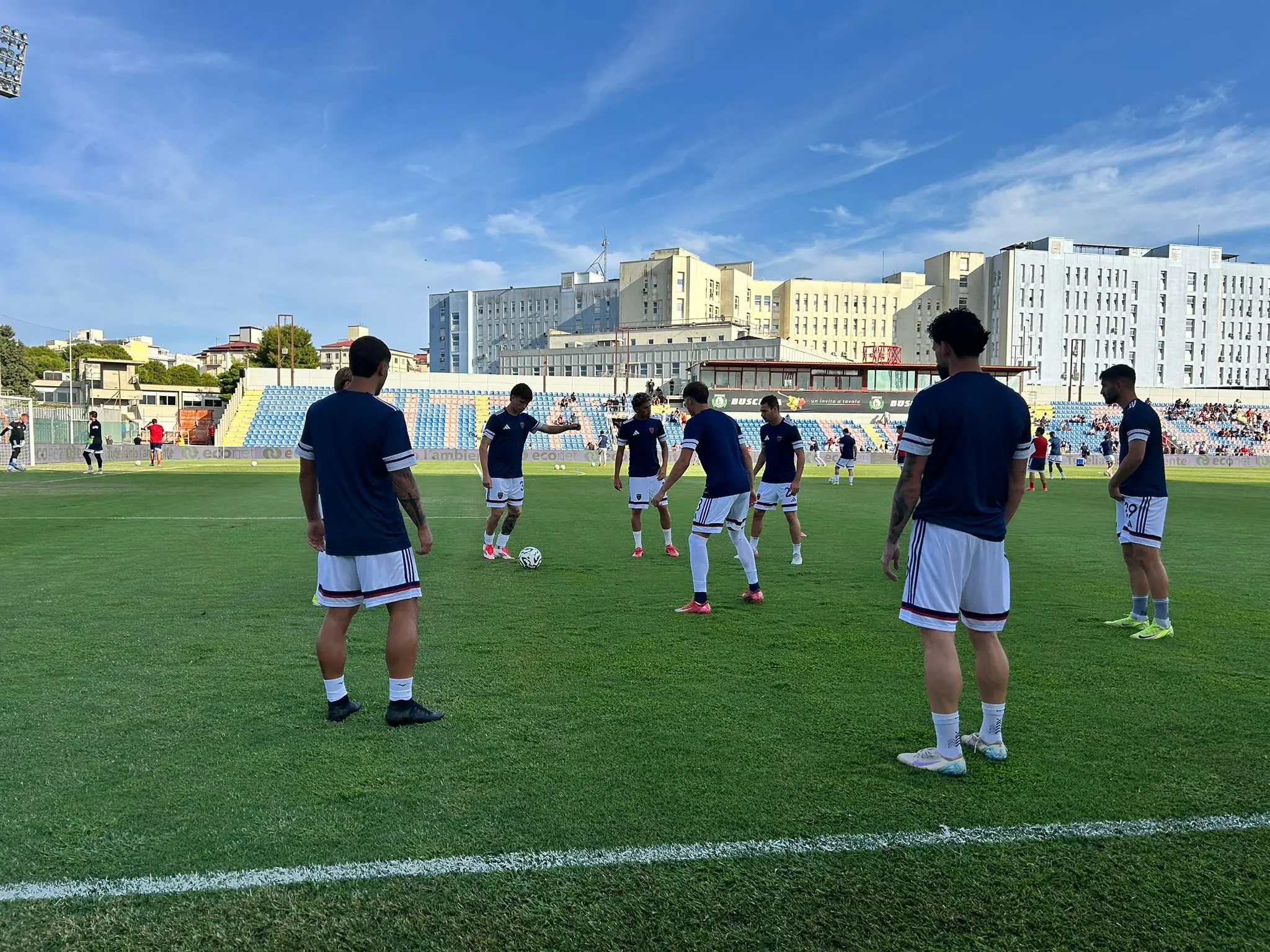 Riscaldamento Cosenza calcio