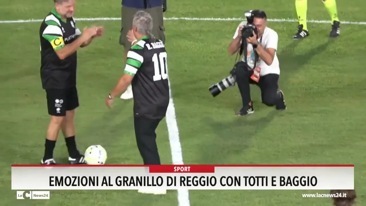 Emozioni al Granillo di Reggio con Totti e Baggio