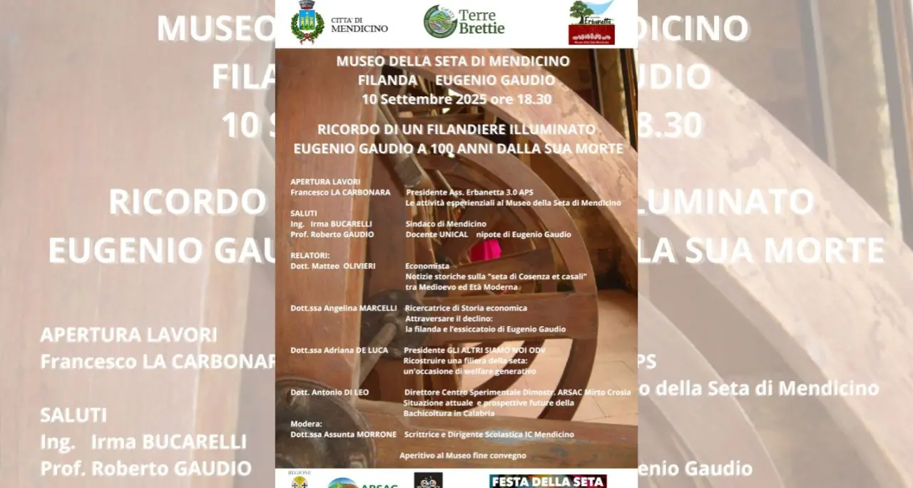 Mendicino celebra Eugenio Gaudio a 100 anni dalla scomparsa: arte, memoria e filiera della seta nel cuore del Borgo\n